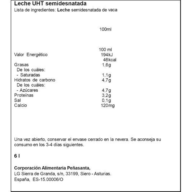 LECHE SEMIDESNATADA ASTURIANA BTLLA 1 LT