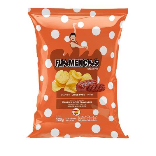 PATATAS FRITAS CHORIZO FLAMENCAS BOLSA 120 GR
