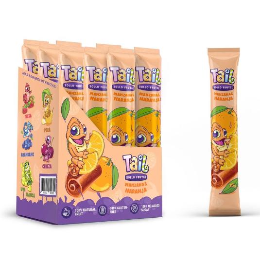 FRUTA STICK S/AZ NARANJA/MANZAN TAIL UND 15 GR