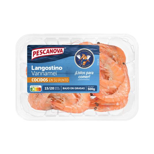 LANGOSTINO COCIDO REFRIGERADO PESCANOVA BDJA 500 GR