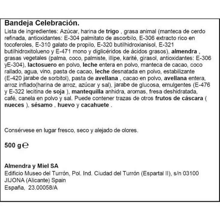 BANDEJA GALA CENTRO CELEBRACION DOÑA JIMENA BDJA 500 GR