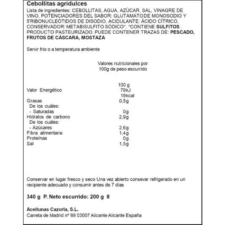 CEBOLLITAS EN VINAGRE SPAR FRASCO 200 GR