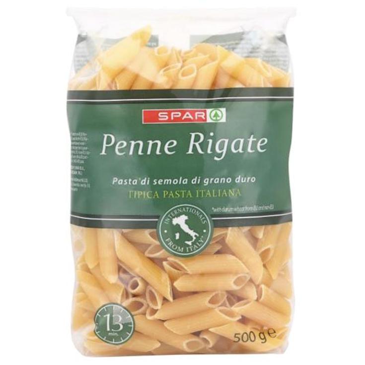 MACARRON PENNE RIGATE SPAR I. BOLSA 500 GR