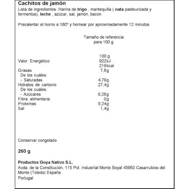 CACHITOS JAMON GOYA UND 260 GR