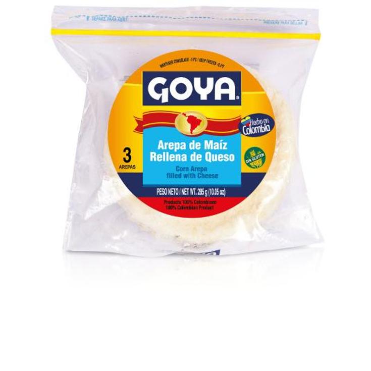 AREPA MAIZ RELLENA QUESO GOYA UND 290 GR