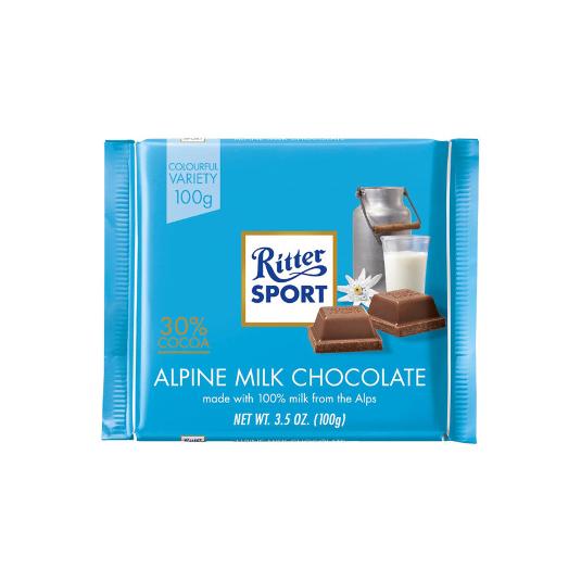 CHOCOLATE LECHE ALPINA ALPENMIC RITTER PTLLA 100 GR