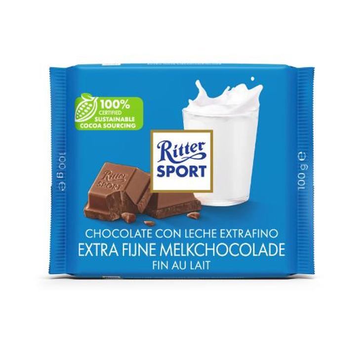 CHOCOLATE LECHE ENTERA EDEL VOL RITTER PTLLA 100 GR