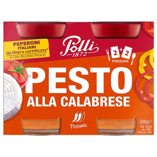 PESTO ROJO CALABRESE 2X90 POLLI PACK 180 GR