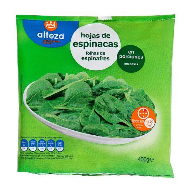 ESPINACAS HOJA PORCIONES SPAR BOLSA 400 GR