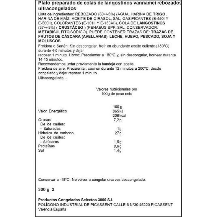 GAMBAS REBOZADAS ARTIQ PQTE 300 GR