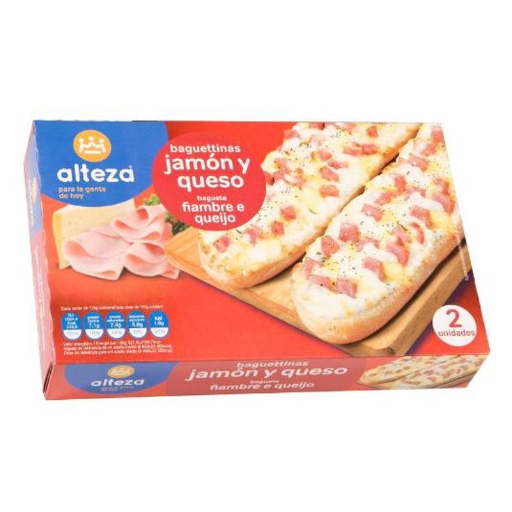 BAGUETTINA JAMON QUESO 2X125 SPAR PQTE. 250 GR