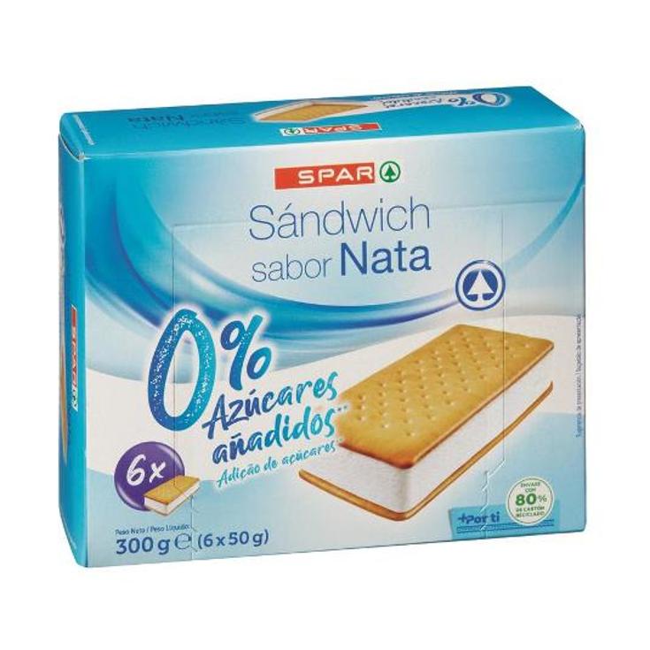 HELADO SANDWICH NATA S/AZUCA X6 SPAR PACK 300 GR