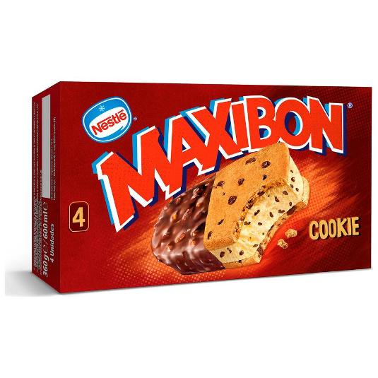 HELADO SANDWICH COOKIE X4 MAXIBON PACK 360 GR