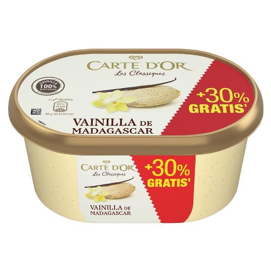 HELADO TARRINA VAINILLA CARTE DOR TRRNA 431 GR