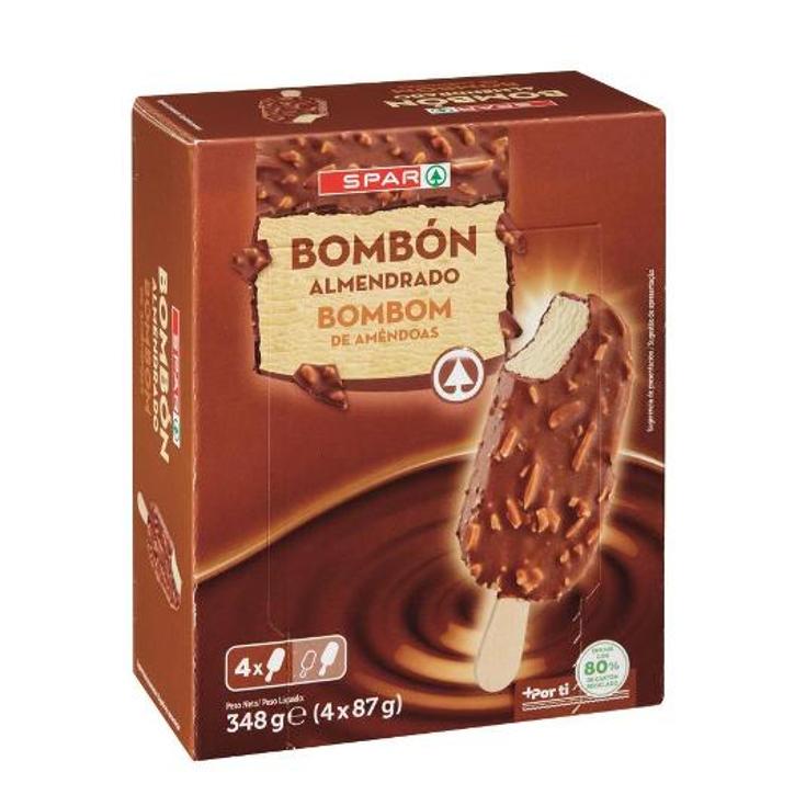 HELADO BOMBON ALMENDRADO X4 SPAR PACK 340 GR