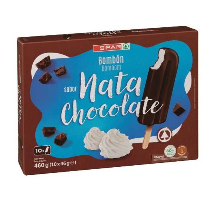 HELADO BOMBON NATA CHOCO X10 SPAR PACK 500 GR