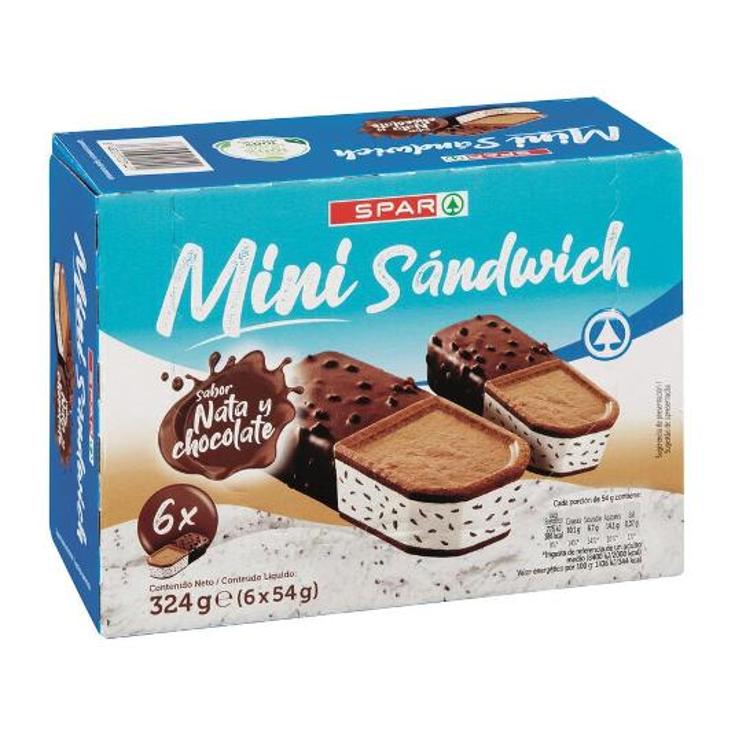 HELADO MINI SANDWICH NAT-CHO X6 SPAR PACK 324 GR