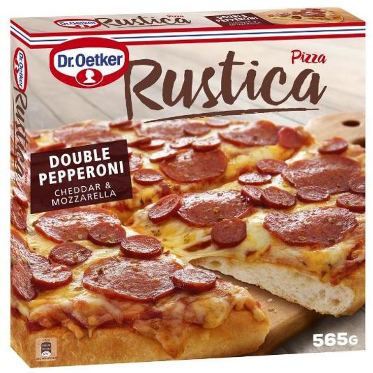 PIZZA RUSTICA DOUBLE PEPPERONI DR.OETKER UNIDAD 565 GR