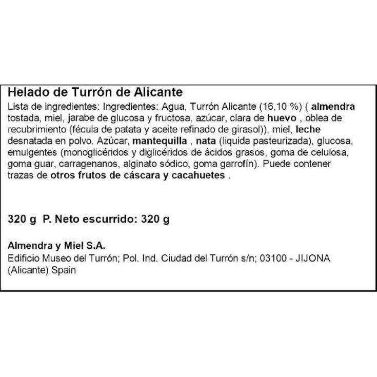 HELADO TARRINA TURRON ALICANTE 1880 TRRNA 320 GR