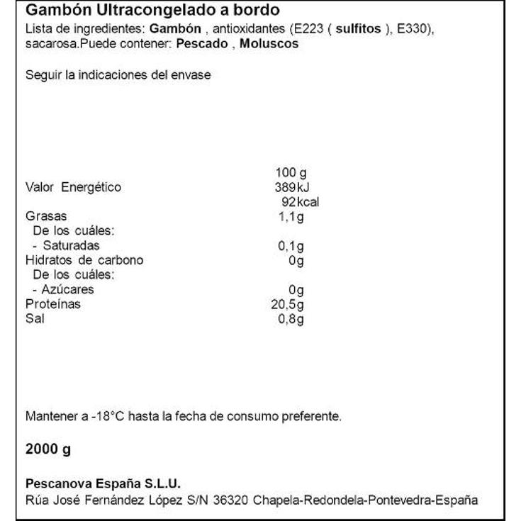 GAMBON ABORDO (L1) PESCANOVA ESTCH 2 KG