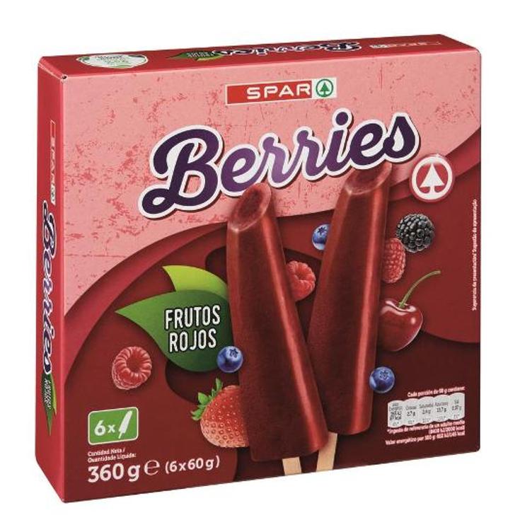 HELADO SORBETE FRUTOS ROJOS X6 SPAR PACK 360 GR