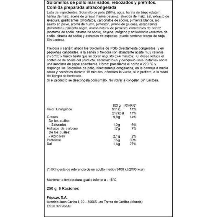 SOLOMILLO POLLO KENTUCKY FRIPOZO BOLSA 250 GR