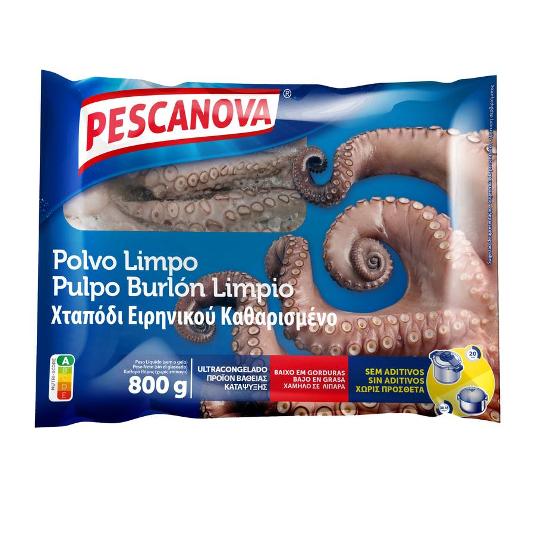 PULPO ENTERO LIMPIO PESCANOVA UNIDAD 800 GR