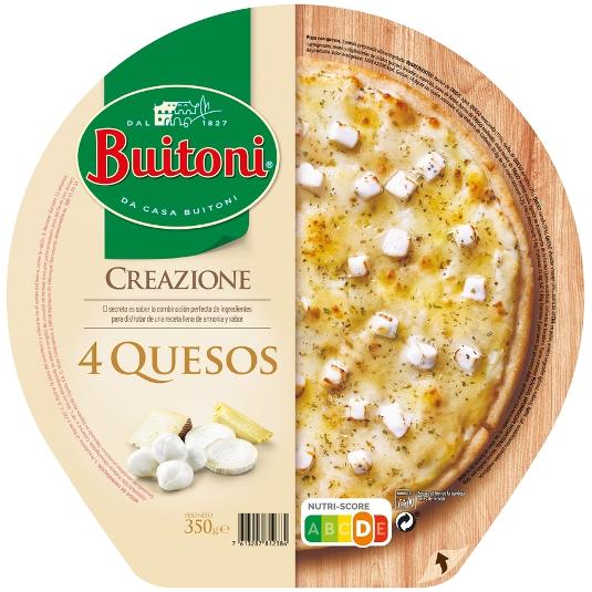 PIZZA CREAZIONE 4 QUESOS BUITONI UNIDAD 350 GR