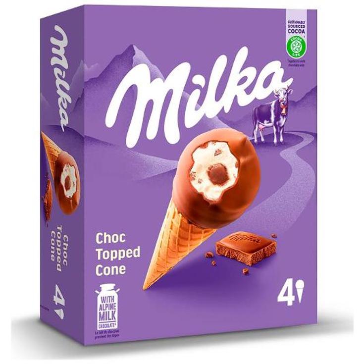 HELADO CONO BOLA X4 MILKA CAJA 276 GR