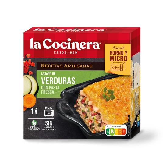 LASAÑA 5 VERDURAS LA COCINERA ESTCH 280 GR