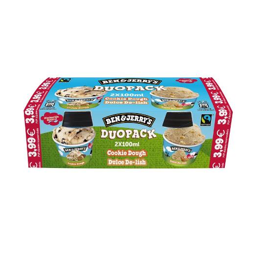 HELADO TARRINA MINI COOK.D.LECH BEN JERRYS PACK 144 GR