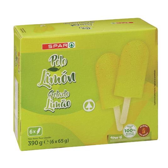 HELADO LIMON X6 SPAR ESTCH 390 GR
