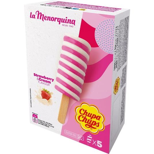 HELADO INFANTIL CHUPA CHUPS X5 MENORQUINA ESTCH 225 GR