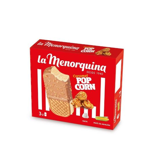 HELADO SANDWICH POPCORN X3 MENORQUINA ESTCH 300 GR
