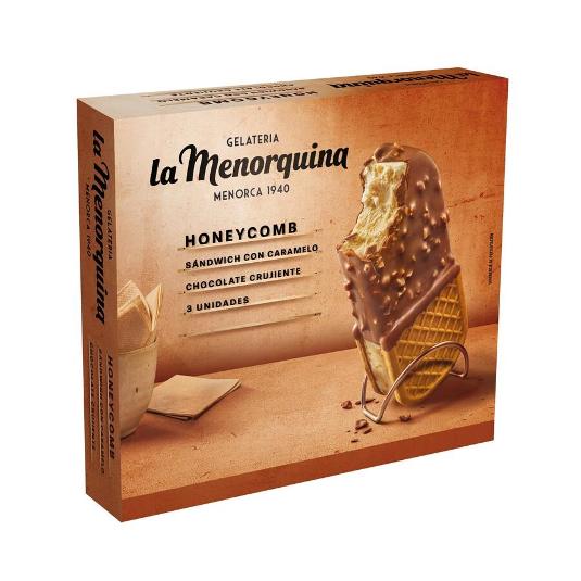HELADO SANDWICH HONEYCOMB X3 MENORQUINA ESTCH 300 GR