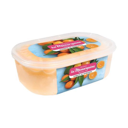 HELADO TARRINA SORBETE MANDARIN MENORQUINA TRRNA 615 GR