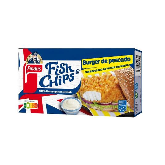 HAMBURGUESA PESCADO REB.PATATA FINDUS ESTCH 270 GR