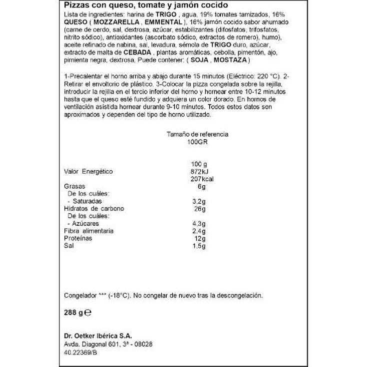 MINI PIZZAS PROSCIUTTO RISTORANTE ESTCH 288 GR