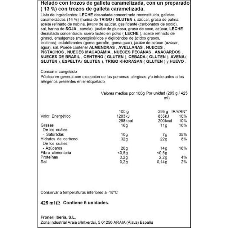 HELADO TARRINA LOTUS PINT 295 GR