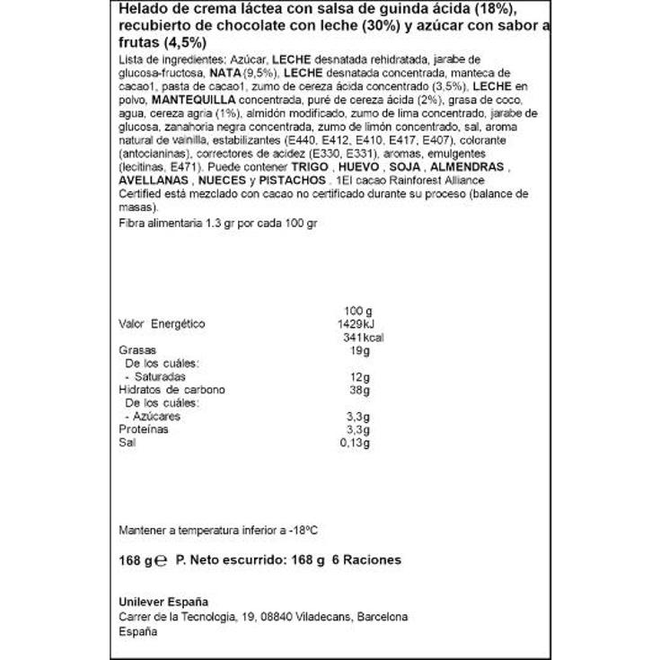 HELADO BOMBONES CHERRY X12 MAGNUM ESTCH 168 GR