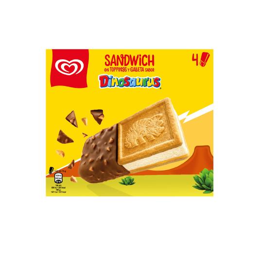 HELADO SANDWICH DINOSAURUS X4 FRIGO ESTCH 292 GR