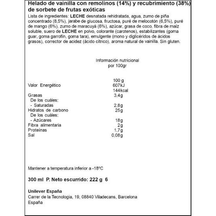 HELADO BOMBON MINI MIX X6 SOLERO ESTCH 222 GR