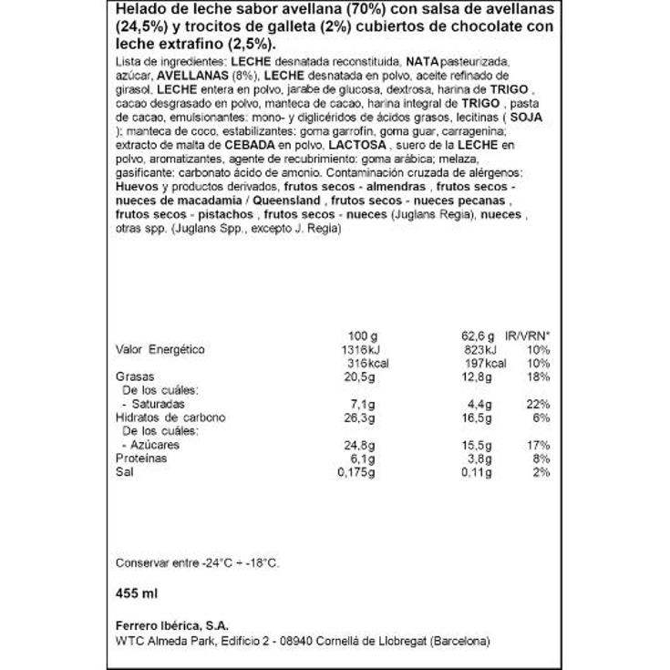 HELADO TARRINA KINDER BUENO KINDER PINT 228 GR