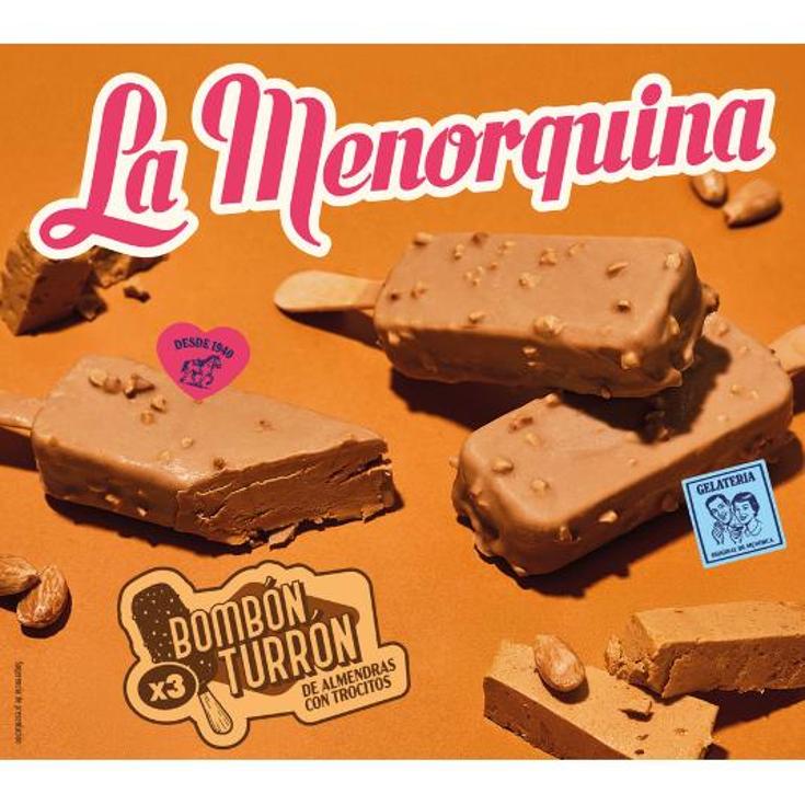HELADO BOMBON TURRON X3 MENORQUINA CAJA 200 GR