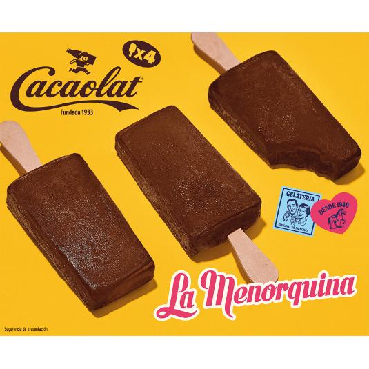 HELADO POLO CACAOLAT X4 MENORQUINA CAJA 340 GR