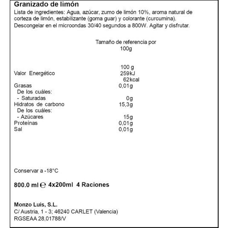 GRANIZADO LIMON X4 DLICIOS PACK 796 GR
