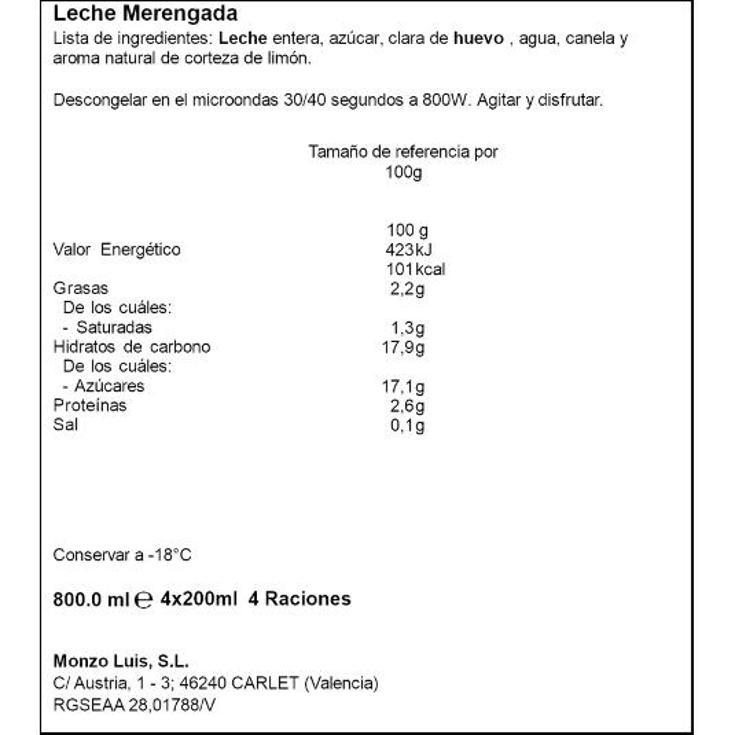 GRANIZADO LECHE MERENGADA X4 DLICIOS PACK 796 GR