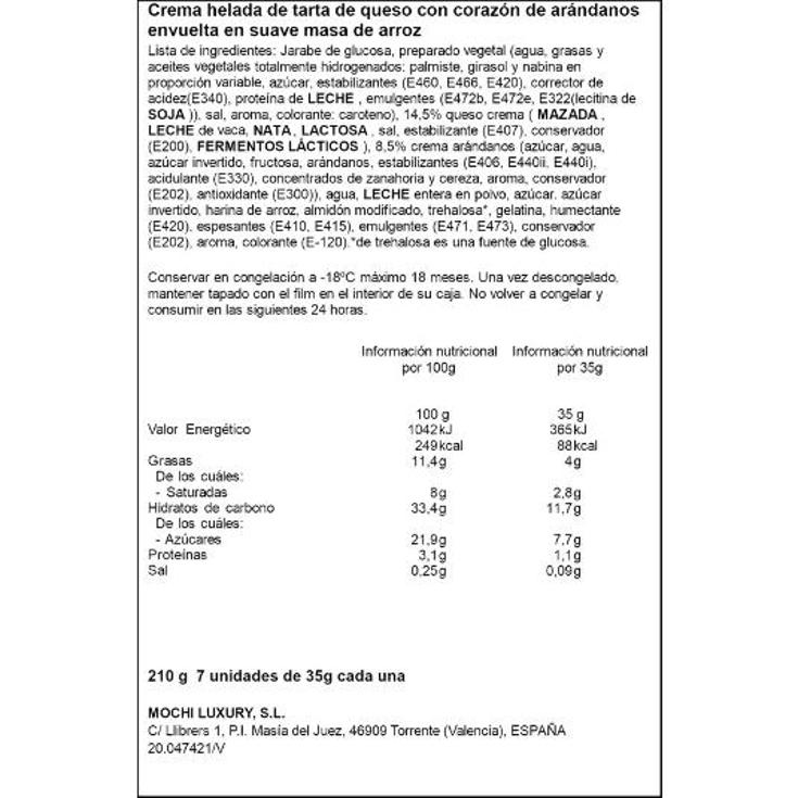 HELADO MOCHI CHEESECAKE X6 NOKU ESTCH 210 GR