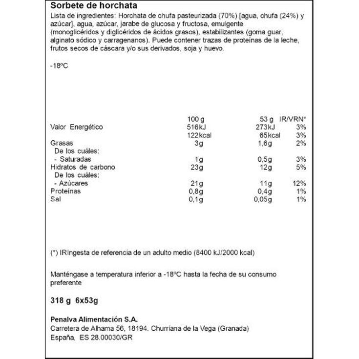 HELADO POLO HORCHATA X6 CHUFI CAJA 360 GR