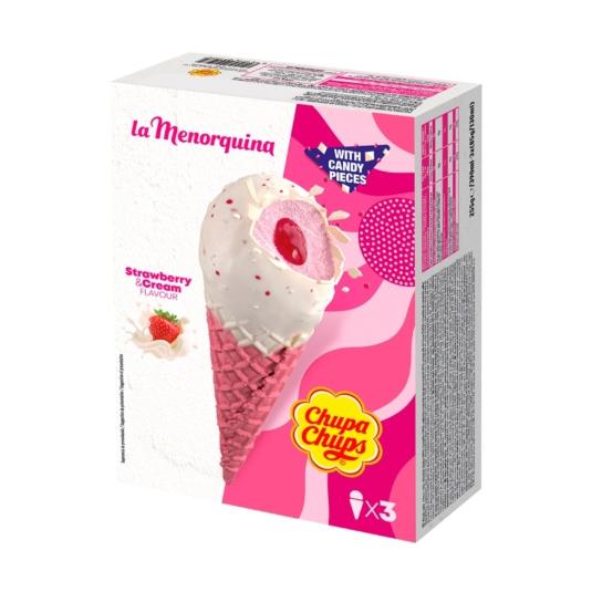 HELADO CONO CHUPA CHUPS X3 MENORQUINA PACK 255 GR